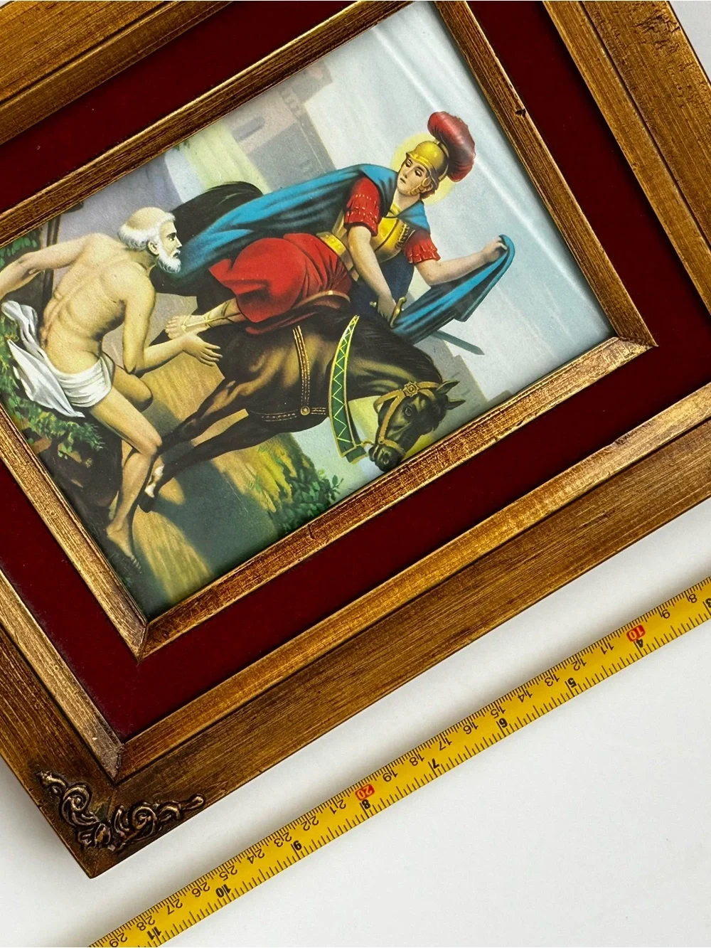 Vintage Framed Saint Martin Religious Art Print